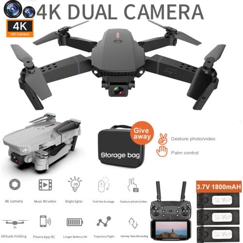 Mini Drone With 4k HD Camera Wide-angle WiFi Drone Real-time Transmission FPV RC Quadcopter Foldable RC Helicopter Toys For Kid