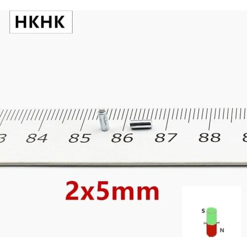 HKHK 100-2000 PCS mini magnet Dia.2x5 mm mm mini magnet encoder 2mm x 5mm strong magnetic standard 2x5 mm