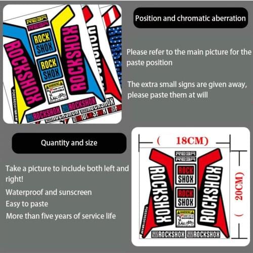 Front Fork Decals Bicycle MTB Road Rock Shox PIKE Stickers Bike Racing Cycling