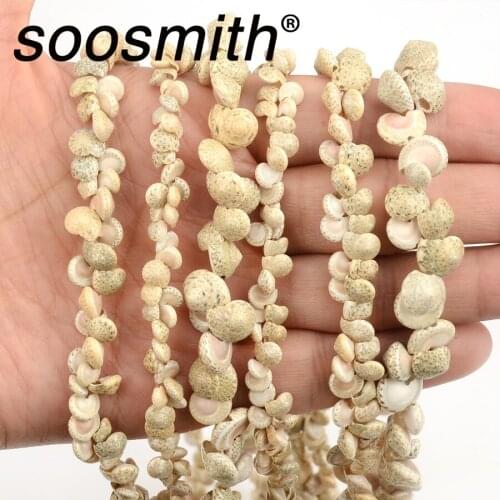 Natural Conch Shell Beads Beach Sea Cowry Cowrie Tribal Stone Beads Diy Necklace Bracelet Jewelry Making Craft