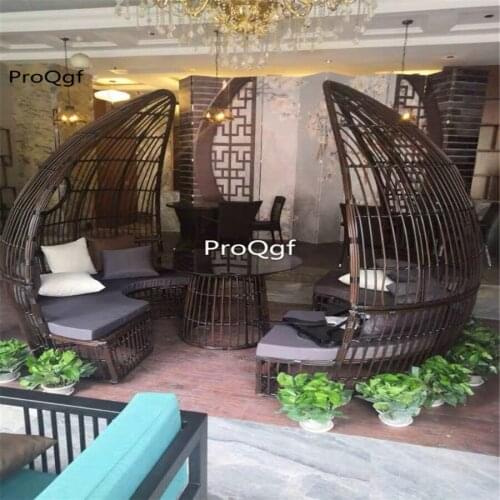 Ngryise 1Pcs A Set rattan bird nest shape sofa white brown black choice
