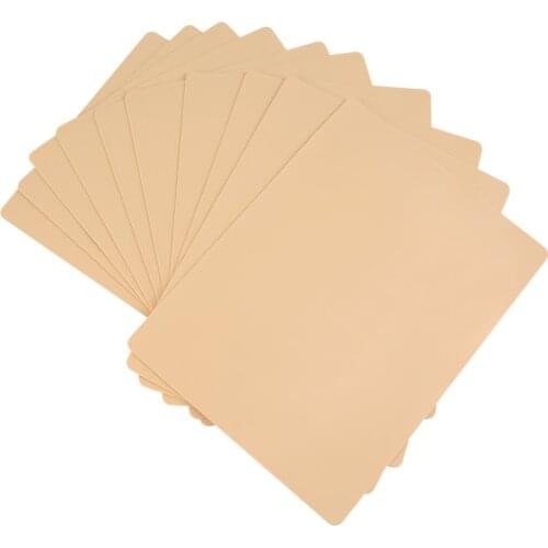 New 10pcs Top Quality Permanent Makeup Eyebrow Lips 20 x 15cm Blank Tattoo Practice Skin Sheet for Needle Machine Supply Kit