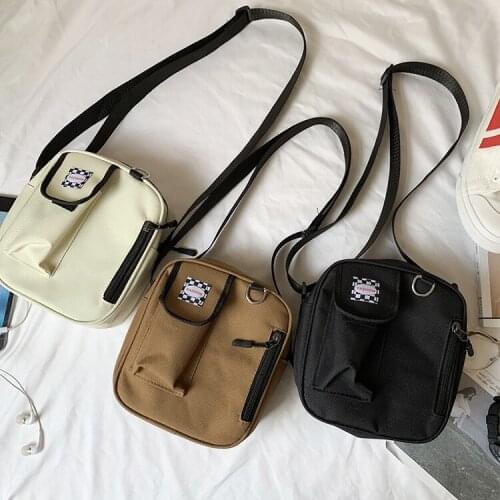 New Small Canvas Crossbody Bags for Women 2021 Korea Mini Lady Shoulder Messenger Bags Harajuku Girl Purse Handbags Tote