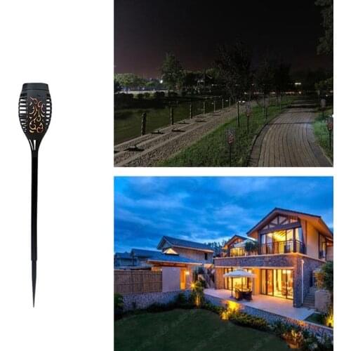 Garden LED Flame Solar Light Power Bulb Waterproof Decoration Landscape Lawn Lamp Path Lighting Torch Outdoors Spotlight Street