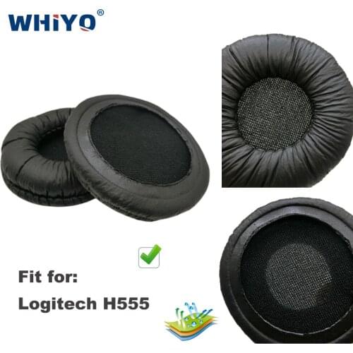 Replacement Ear Pads for Logitech H555 H 555 H-555 Headset Parts Leather Earmuff Earphone Sleeve Cover