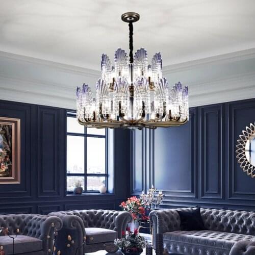 Modern Peacock Glass Led Chandelier Lighting Metal Living Room Led Pendant Chandelier Light Dining Room Hanging Lamp Fixtures