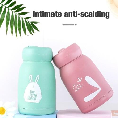 Rabbit Thermos Cup 330ml Double Insulated Glass Water Bottle Temperature Cup Thermos Coffee Vacuum Flasks Tea Milk Children Gift