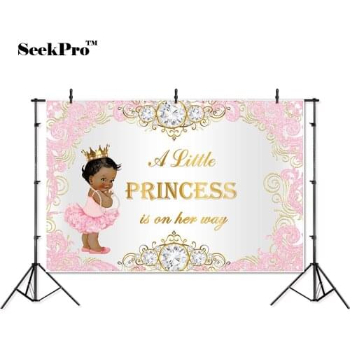 Thin vinyl happy birthday princess diamond crown children photo Backgrounds Professional indoor Photographic studio Backdrops