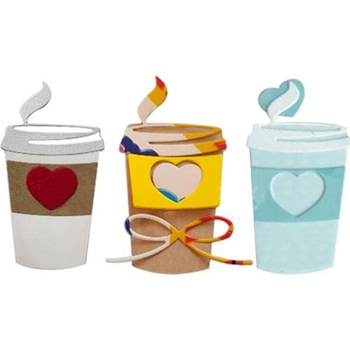 Drink cup Carbon steel Cutting Dies Stencil Craft for DIY Creative Scrapbook Cut Stamps Dies Embossing Paper Hand Craft 78*69mm