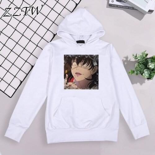 Japanese Anime Sweatshirt Gambling school Hoodie Ikishima midari Cartoon kakegurui Women Loose Sweatshirt Punk Streetwear SUNOWE