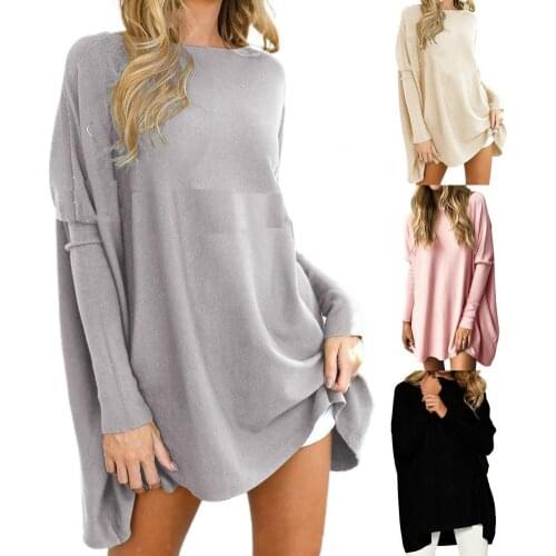 Women Fashion Casual Solid Color Women Blouse Long Sleeve Top O Neck Long Type Pullover Streetwear Home Daily wear