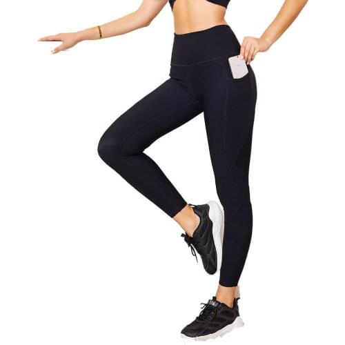 Women Sports Pants with Pockets Rib Wicks Moisture Running Dancing GYM Exercise Tights JD0171 Yoga Leggings