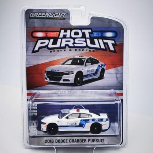 1:64 GREENLIGHT 2016 Dodge charger hot pursuit Montreal Police Department Canada Limited model die-casting alloy