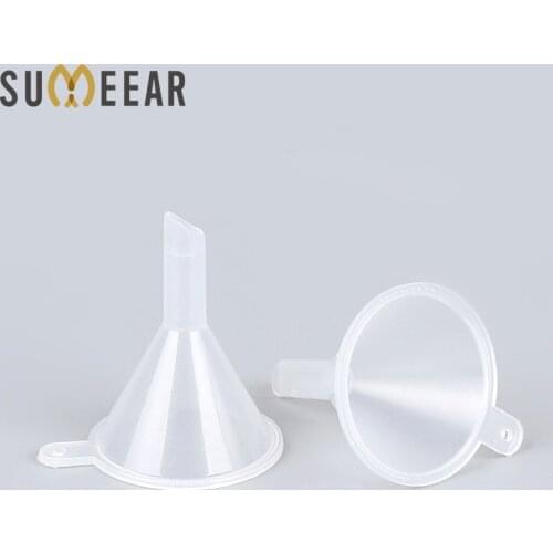 100pc/Lot Essential Oil Perfume Refillable Tool Mini Plastic Funnel For Travel Empty Bottle Liquid Diffuser Packing Tool Funnels