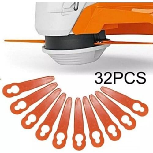 32 × Plastic Cutter Blades For Stihl PolyCut 2-2 FSA 45 Lawnmower Grass Easy Trim Trimmer Garden Replacement Home Tools Parts
