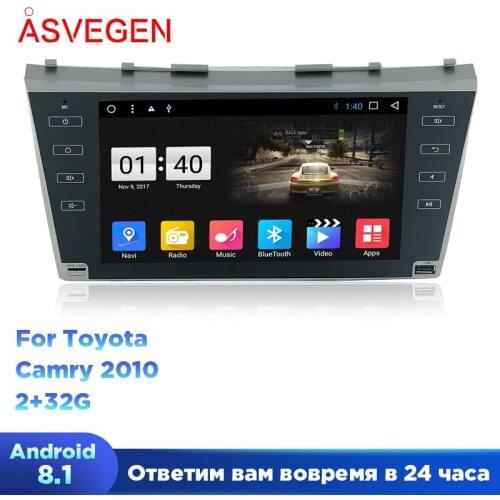 Asvegen 9'' Android 8.1 For Toyota Camry 2010 With Quad Core Car Stereo Radio Multimedia Player System Wifi GPS Navigation