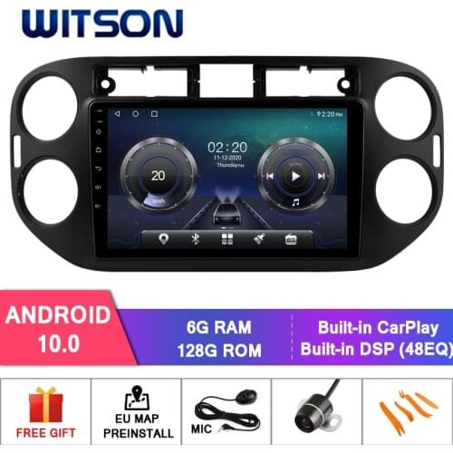 WITSON 9'' BIG SCREEN Android 10 Quad core 4GB RAM CAR RADIO FOR VOLKSWAGEN TIGUAN 2010-2017+1024x600 HD+WIFI+MirrorLink