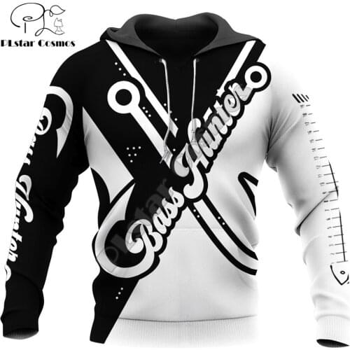Bass Hunter 3D All Over Printed Men Hoodie Harajuku Sweatshirt Streetwear autumn hoodies Unisex Casual jacket Tracksuits DK014