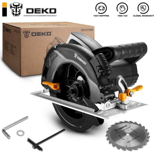 DEKO 1600W Circular Saw Power Tools High Power with Blade Dust Passage Multi-function Cutting Machine