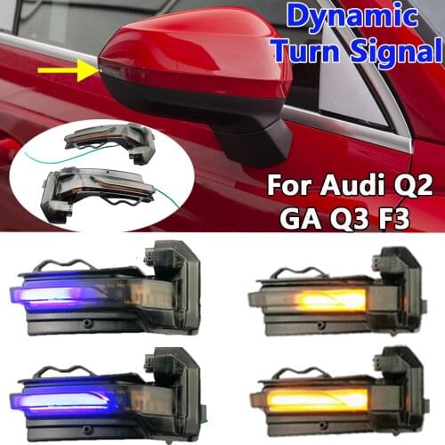 Dynamic blinker for Audi Q2 GA Q3 F3 Side Mirror light LED Turn Signal 2018 2019 2020 Arrow flasher