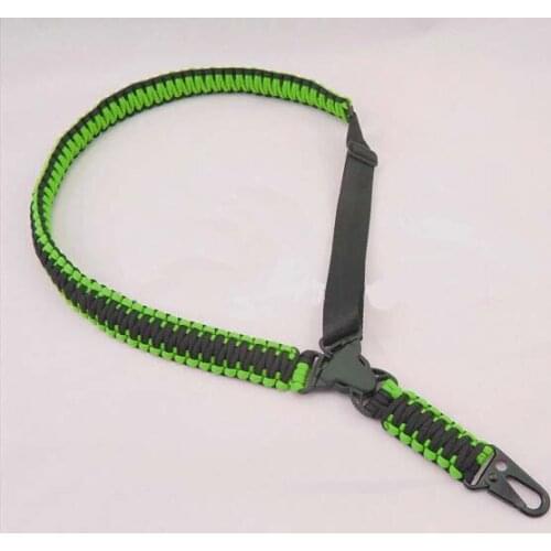 HK style 1''Adjustable Paracord Tactical Sling Green+Black