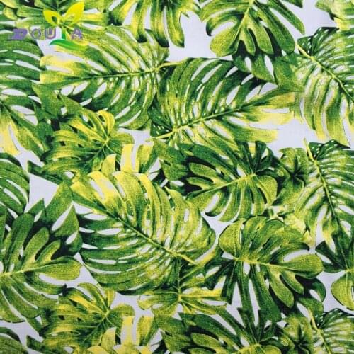 1Yard /Graffiti 12 canvas fabric printing Monstera DIY canvas bag backpack pocket pillow sofa cloth curtain