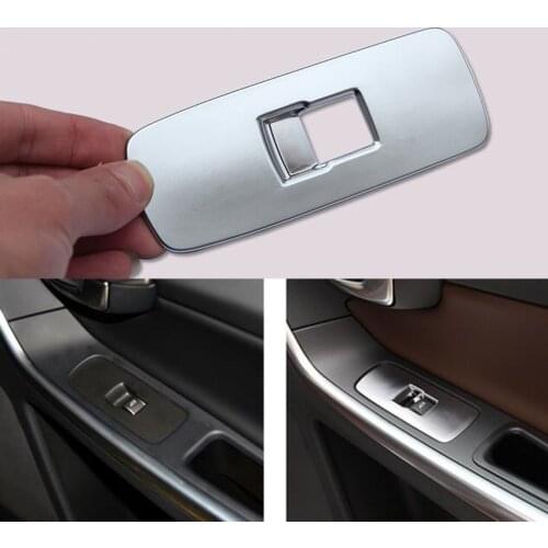 YAQUICKA Chrome ABS Car Door Window Lift Control Switch Knob Button Frame Trim Cover Sticker For Volvo XC60 S60 S60l V60 Styling