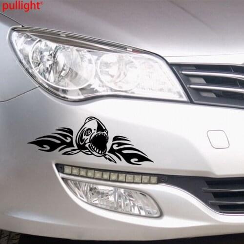 Fashion Novelty Creative 2x Piranha Fish Large Vinyl Decals Boat Fishing graphics big sticker skiff
