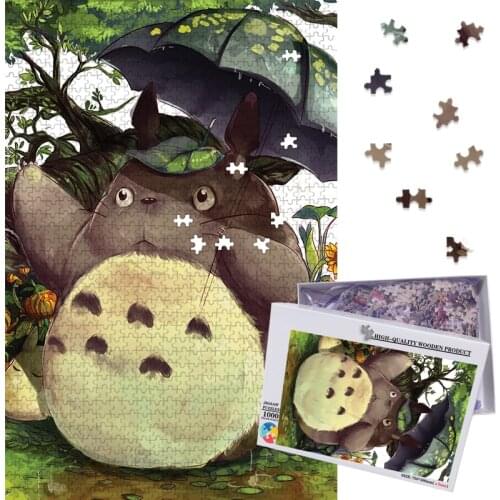 MOMEMO 1000 Pieces Hayao Miyazaki Cartoon Anime Puzzle Jigsaw My Neighbor Totoro for Adults Kids Children Educational Toys Gifts