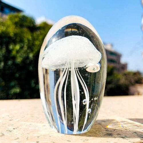 Exquisite Home Ornaments Jellyfish Ball Glass Crystal Handicrafts Ornaments To Send Honey The Best Gifts for Men and Women