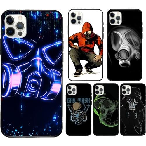 Gas Mask Phone Case For iPhone 11 Pro Max 12 mini 6S 7 8 Plus X XS Max SE 2020 XR Cover Coque