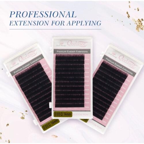 Qeelasee Volume Lash Faux Mink Lashes Individual Eyelash Extension Maquiagem Cilios Soft Eyelashes Professional Makeup Supplies