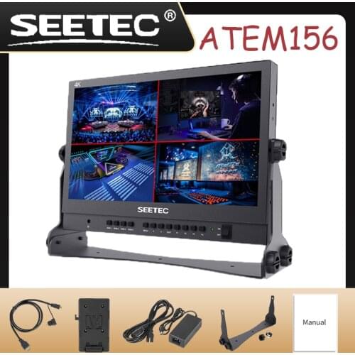 SEETEC ATEM156 15.6 Inch Live Streaming Broadcast Director Monitor with 4 HDMI Input Output for ATEM Mini Video Switcher Mixer