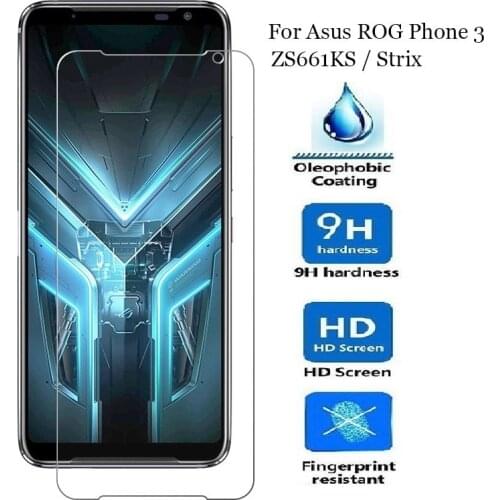 Tempered Glass For Asus ROG Phone 3 ZS661KS / Strix Protection Film Front Screen protector Guar