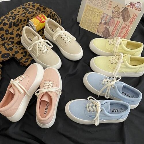 Woman Sneakers Vulcanized Canvas Shoes Spring Summer Classic Skateboard Platform Casual Shoes Women Loafers Thick-soled Flats