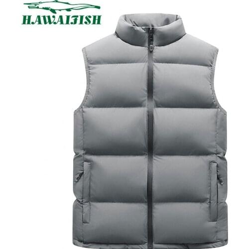 Hawaifish brand mens waistcoat Autumn and winter handsome down cotton vest warmth casual slim fit fashion trend chaleco hombre