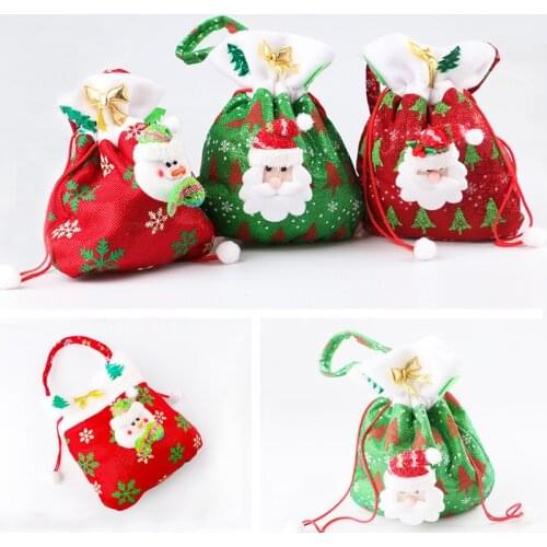 1/2pcs Merry Christmas Gift Candy Wine Bottle Bag Santa Claus Pants Straps Pants Decor Christmas Gift Bags