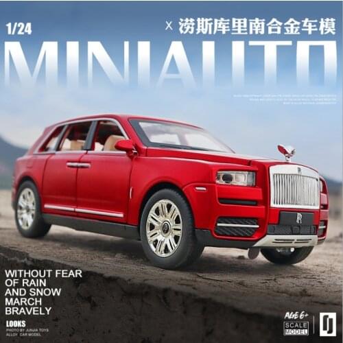 1: 24 Rolls Royce cullinan simulation alloy acousto optic return force car childrens toy birthday gift