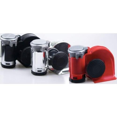 12V/24V Dual Tone Compact Air Horn Siren Electric Trumpet Pump Car Truck Train integrated air horn for all models Copper