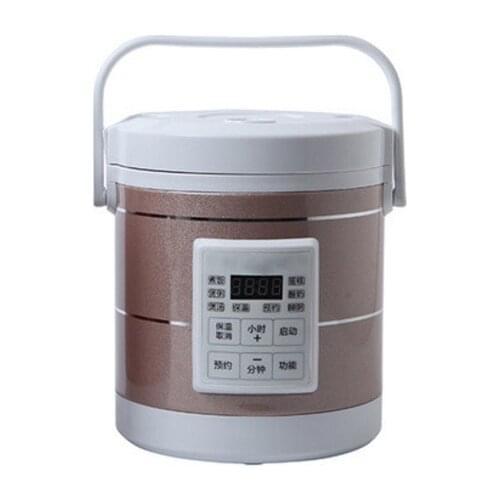 12V 24V mini rice cooker 1.6L car trucks electric soup porridge cooking machine food steamer warmer fast heating lunch box