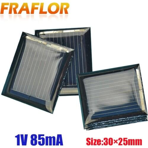 20pcs 1V 80mA Toys DIY Mini Solar Module Panel Solar Cells Solar 30*25*2.8mm PV Module for Batteries DIY Kit
