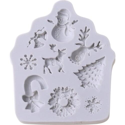 3pcs Christmas Fondant Mold Silicone for Candy, Chocolate, Cake Decoration, Resin, Clay