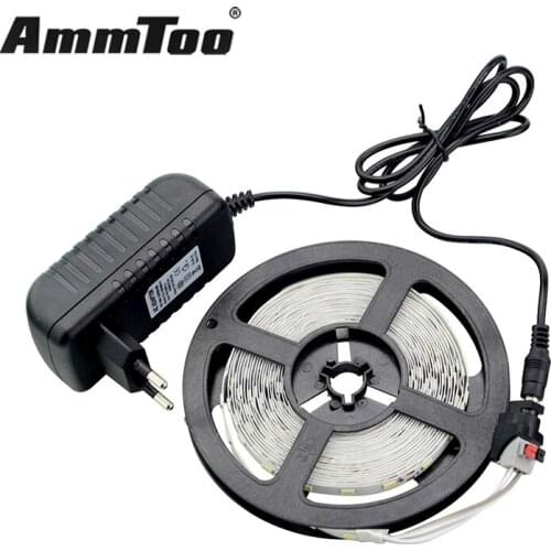5630 ( 5730 ) LED Strip Light 5M 60Led/M Led Stripe String Ribbon Tape Neon Lamp + 12V 3A Power Supply + DC Female