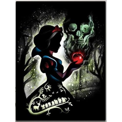 Cartoon Princess Girl 5d Diamond Painting Full Square/Round Mosaic "Poison Apple" Embroidery Handmade Crafts Home Decor
