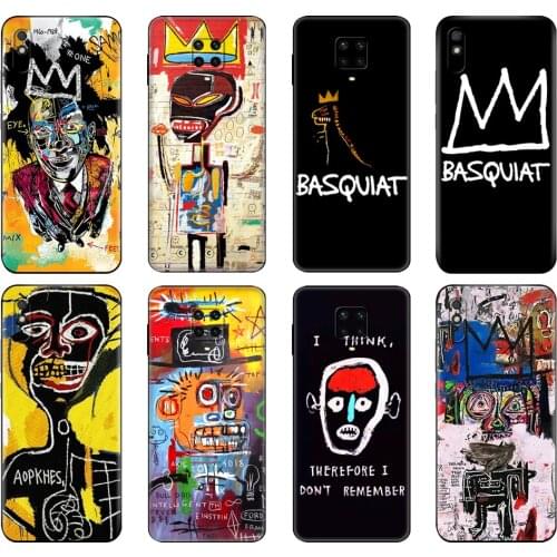 Black tpu Case For Xiaomi Redmi 7A 8 8A 9 9A 9C Case Redmi Note 8T 8 Pro T Note 9 9S 9 Pro Case Jean Michel Basquiat