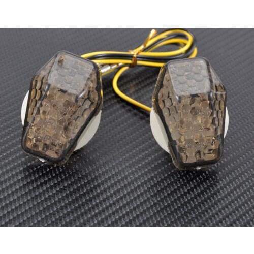 CITALL 2x Left & Right Custom Smoke LED Flush Mount Turn Signal Blinker Marker For Suzuki GSXR 600 750 1000 SV 650 650S 1000S