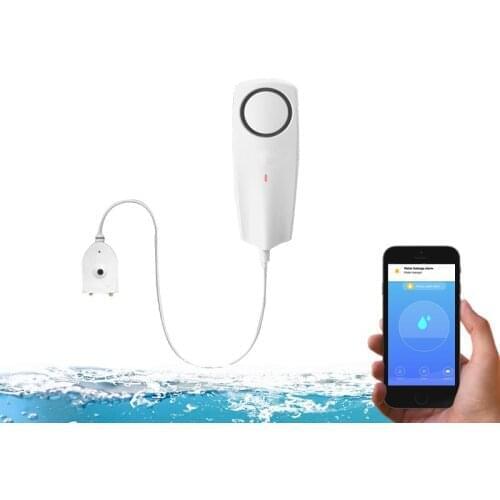 WIFI Water Leak Sensor Flood Leakage Level Alarm Detector Overflow Protection Tuya Smart Life App Home House Remote Control