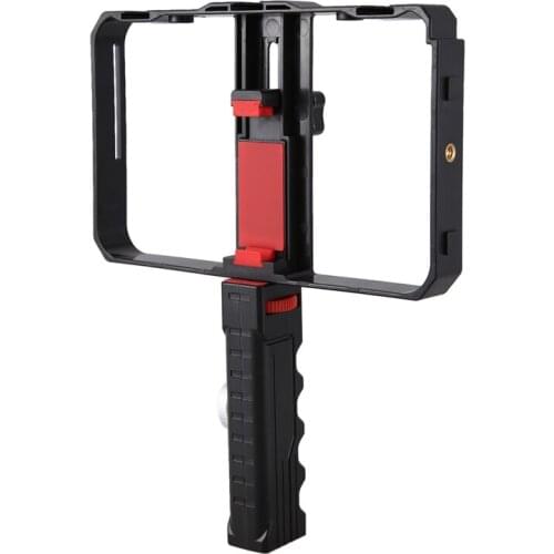 YELANGU Pro Smartphone Video Rig Filmmaking Case Phone Video Stabilizer Grip Mount for IPhone Xs Max XR X 8 Plus Samsung Huawei