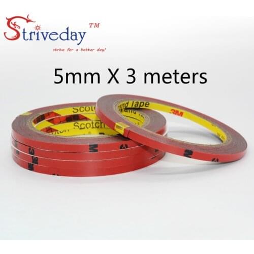 3meters 3M5108 strong double sided rubber no trace foam double sideds adhesive Resistant high temperature car dedicated tape DIY
