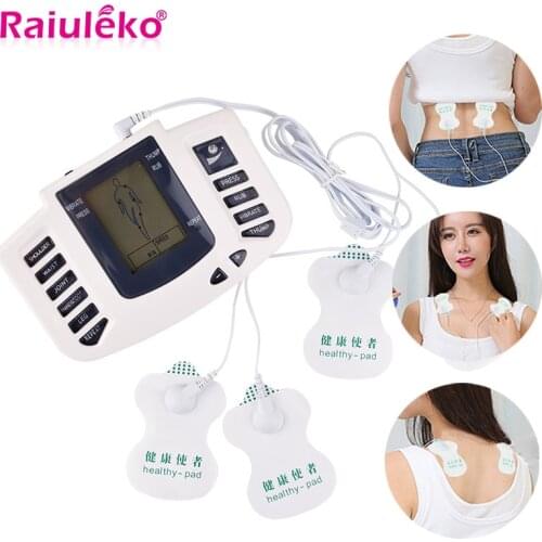 Raiuleko Electric Tens Unit Therapy Massager Pulse Muscle Relax Stimulator Body Foot Neck Shoulder Pain Relief Body Slimming